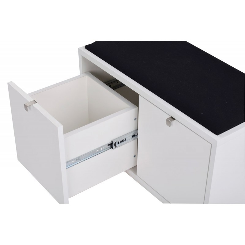 RO Confe Bench 2 Drawers White/Black